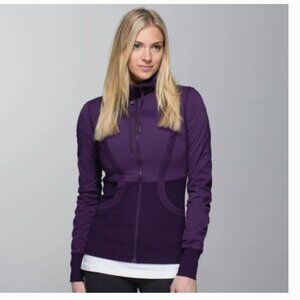 Lululemon Dance Studio Reversible Jacket Concord grape purple long sleeve zip